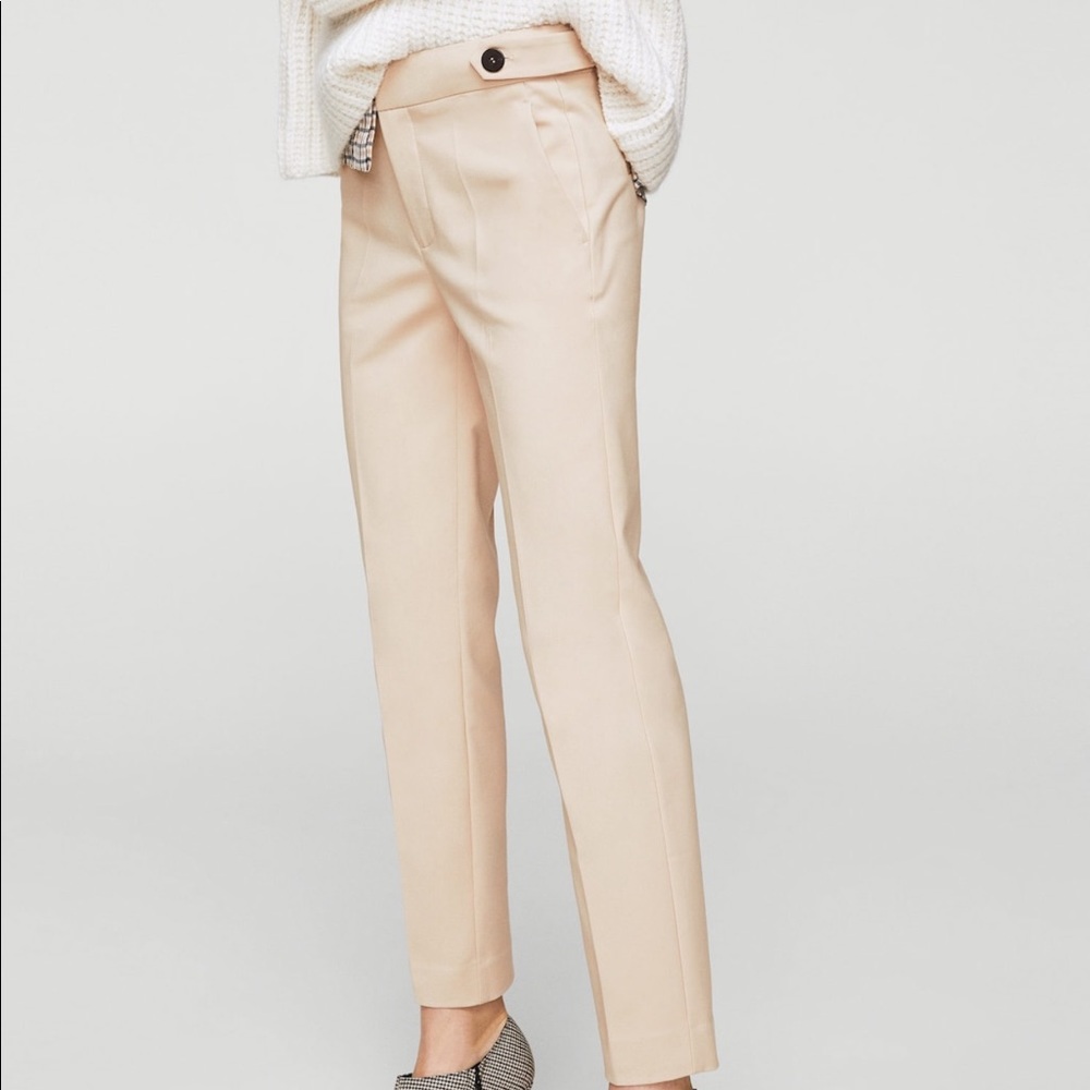 Mango Cropped button pants - Picture 2 of 10